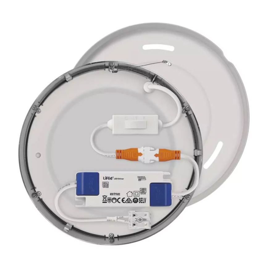 LED Stropné svietidlo NEXXO LED/12,5W/230V 3000/3500/4000K pr. 17 cm matný chróm