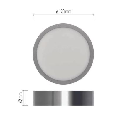 LED Stropné svietidlo NEXXO LED/12,5W/230V 3000/3500/4000K pr. 17 cm matný chróm