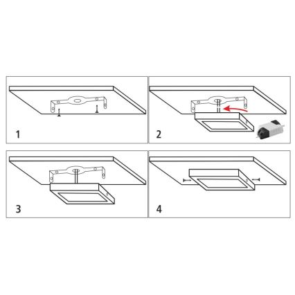 LED Stropné svietidlo LED/12W/230V 2700K 16,3x16,3 cm biela