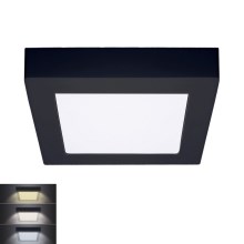 LED Stropné svietidlo LED/12W/230V 3000/4000/6000K čierna hranatý