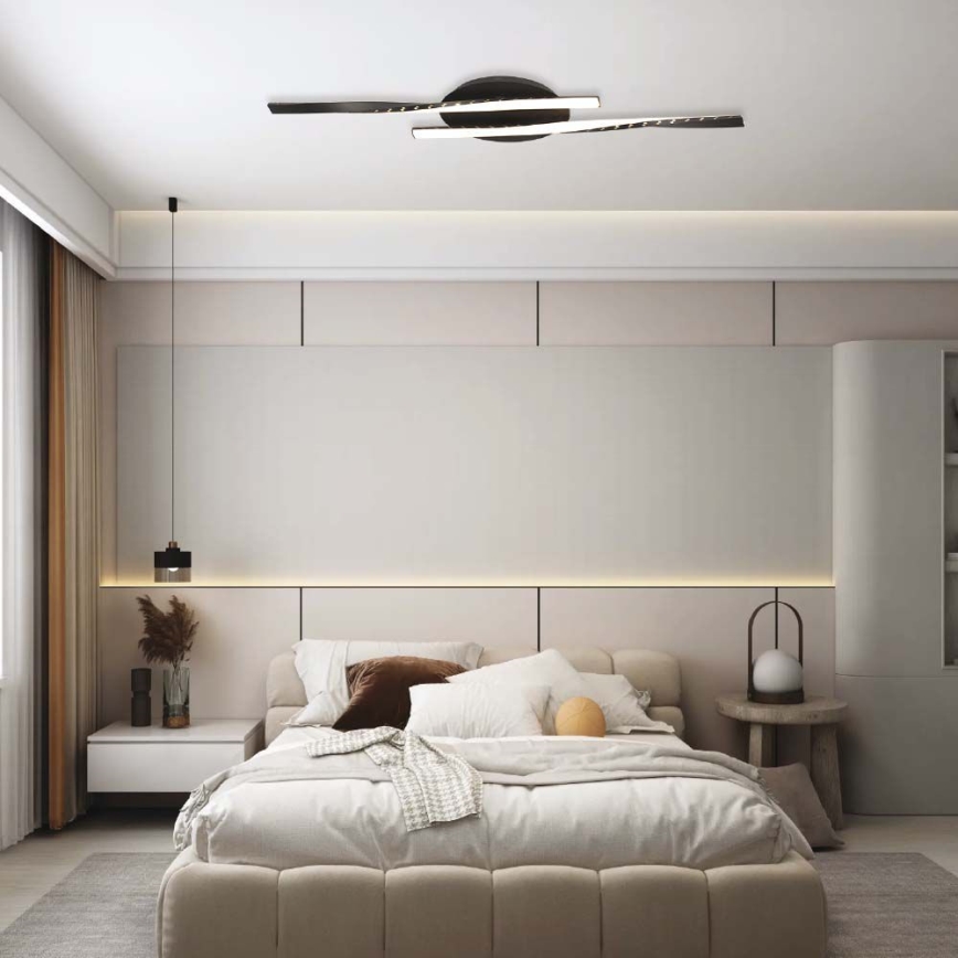 LED Stropné svietidlo LED/12W/230V 3000K čierna