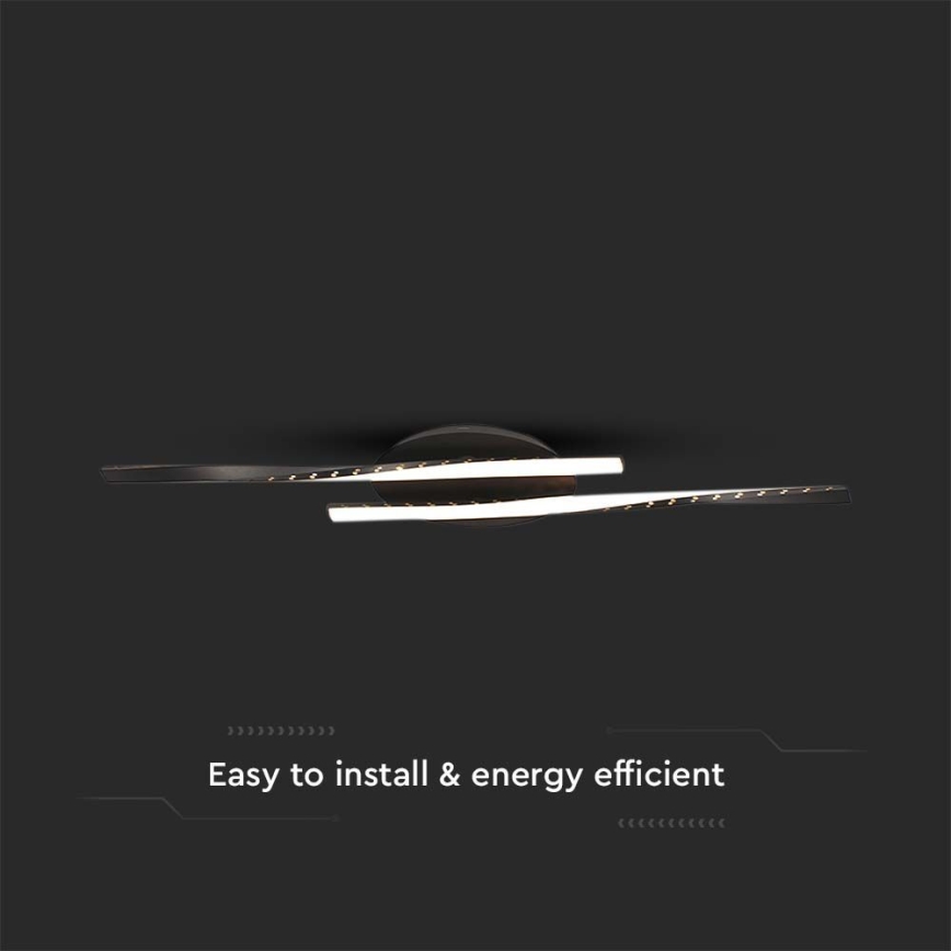 LED Stropné svietidlo LED/12W/230V 3000K čierna
