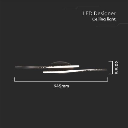 LED Stropné svietidlo LED/12W/230V 3000K čierna