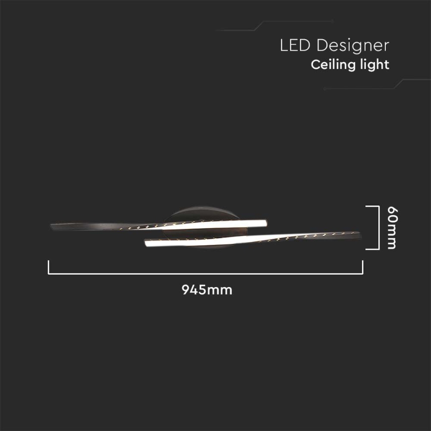 LED Stropné svietidlo LED/12W/230V 3000K čierna