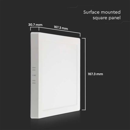 LED Stropné svietidlo LED/12W/230V 4000K 16,7x16,7 cm biela