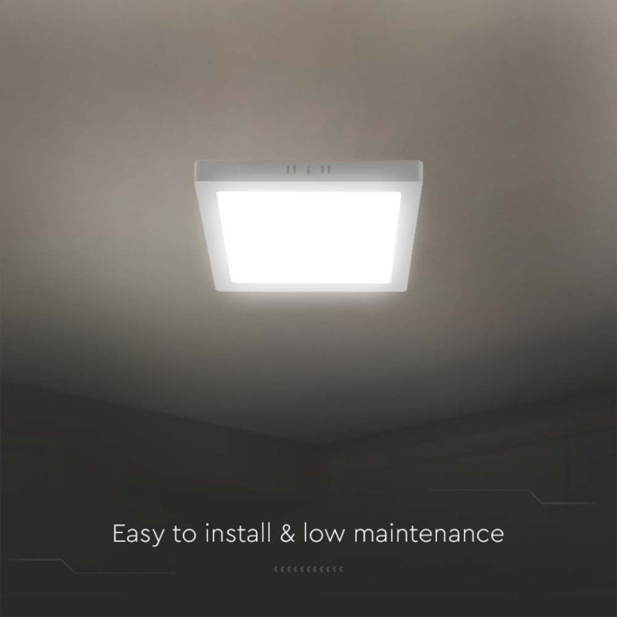 LED Stropné svietidlo LED/12W/230V 6500K 16,7x16,7 cm biela