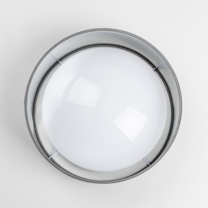 LED stropné svietidlo LED/12W/230V, priemer 32 cm, sivé/strieborné