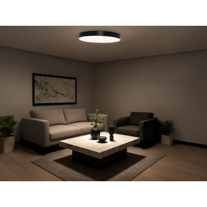 LED stropné svietidlo LED/135W/230V 3000/4000/6500K priemer 80 cm čierne