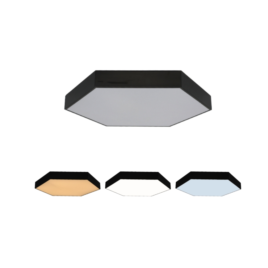 LED stropné svietidlo LED/135W/230V 3000/4000/6500K priemer 80 cm čierne