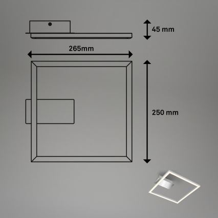 LED stropné svietidlo LED/14W/230V matný chróm