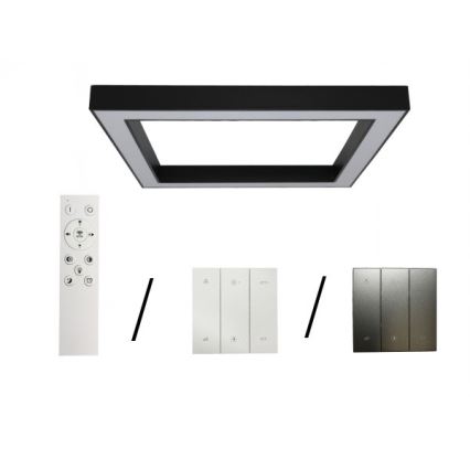 LED stropné svietidlo LED/150W/230V 3000/4000/6500K 120x120 cm čierne