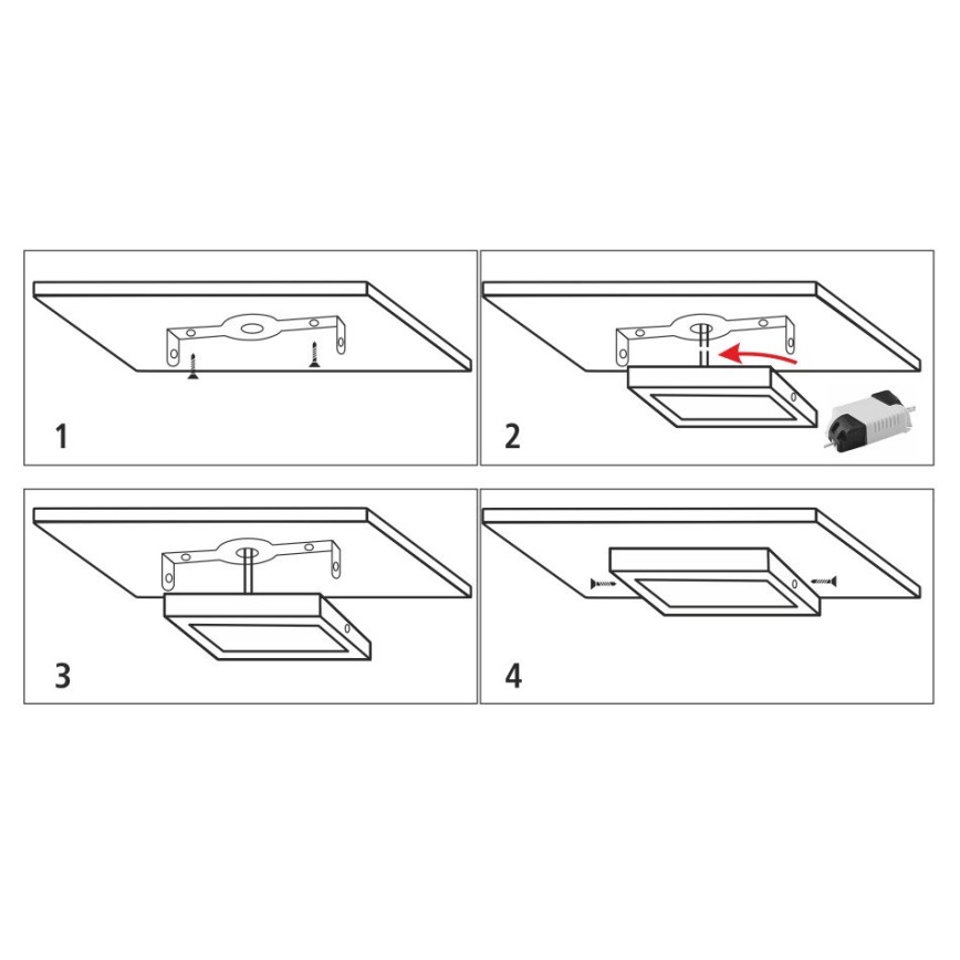 LED Stropné svietidlo LED/18W/230V 2700K 21x21 cm biela
