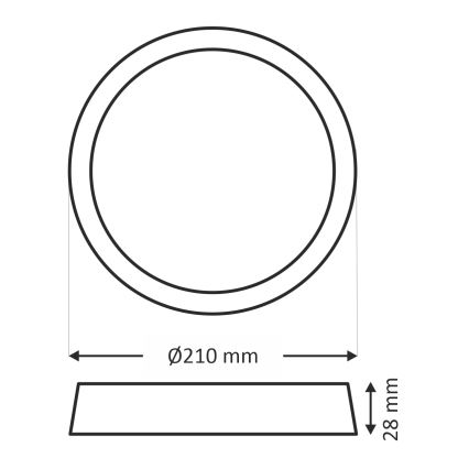 LED Stropné svietidlo LED/18W/230V 4200K pr. 21 cm biela