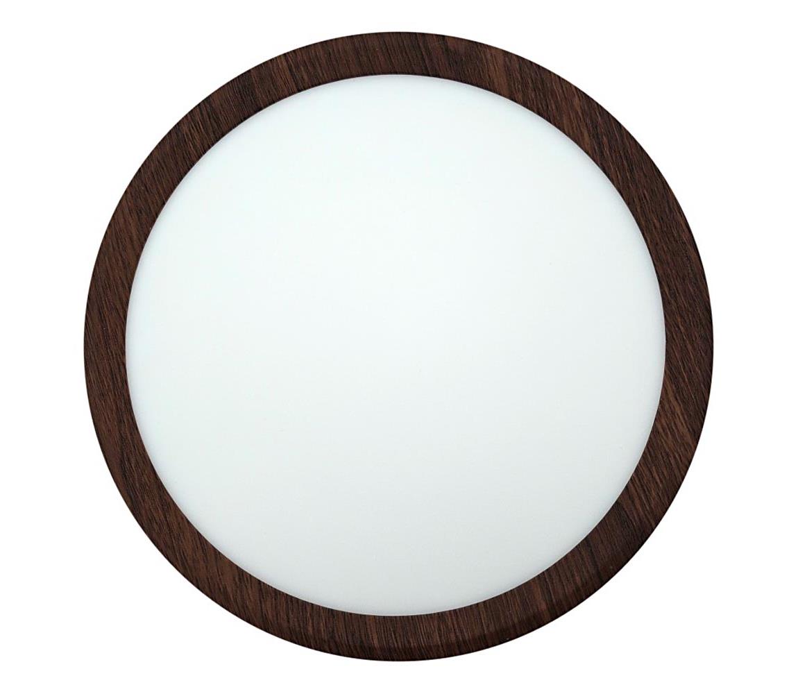 LED stropné svietidlo LED/18W/230V s prepínateľnou teplotou svetla 3000/4000/6500K, priemer 23 cm, hnedé 008 0001307