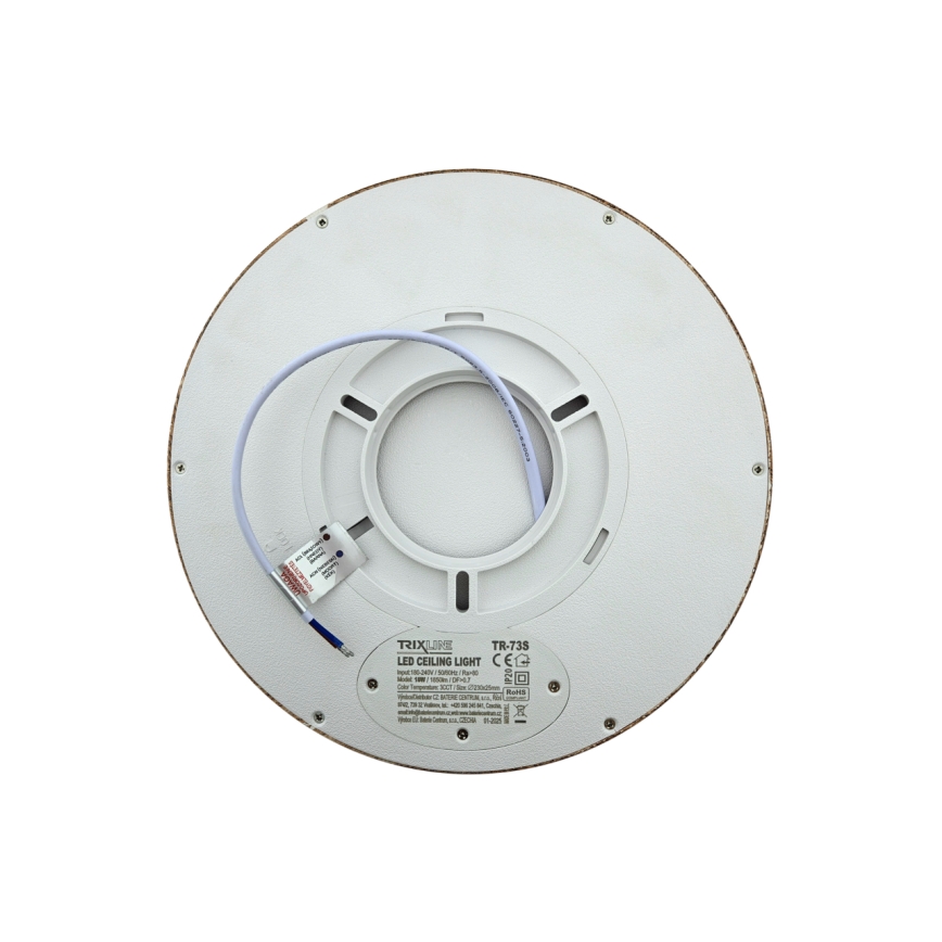 LED stropné svietidlo LED/18W/230V s prepínateľnou teplotou svetla 3000/4000/6500K, priemer 23 cm, hnedé