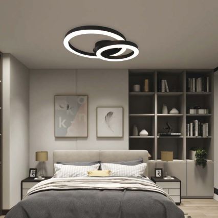 LED Stropné svietidlo LED/20W/230V 3000K čierna