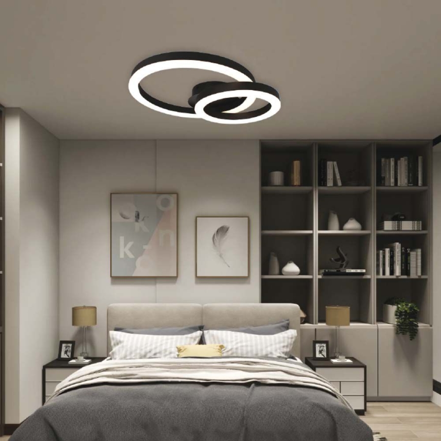 LED Stropné svietidlo LED/20W/230V 3000K čierna