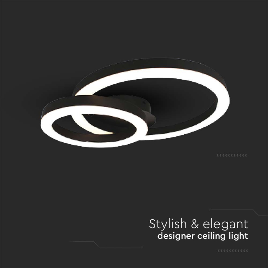 LED Stropné svietidlo LED/20W/230V 3000K čierna