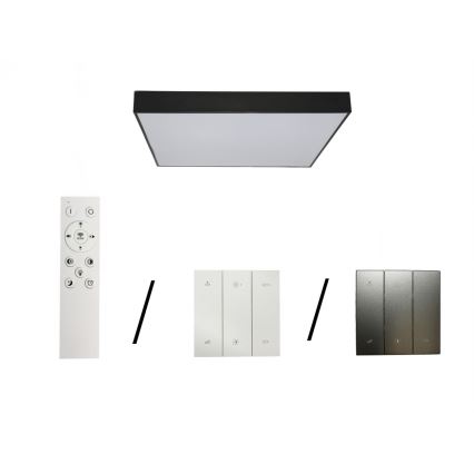 LED Stropné svietidlo LED/215W/230V 3000/4000/6500K 80x80 cm čierne