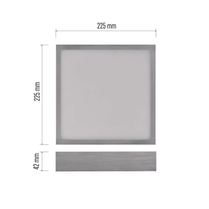 LED Stropné svietidlo NEXXO LED/21W/230 3000/3500/4000K 22,5x22,5 cm matný chróm