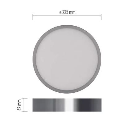 LED Stropné svietidlo NEXXO LED/21W/230V 3000/3500/4000K pr. 22,5 cm lesklý chróm