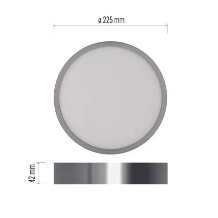 LED Stropné svietidlo NEXXO LED/21W/230V 3000/3500/4000K pr. 22,5 cm chróm