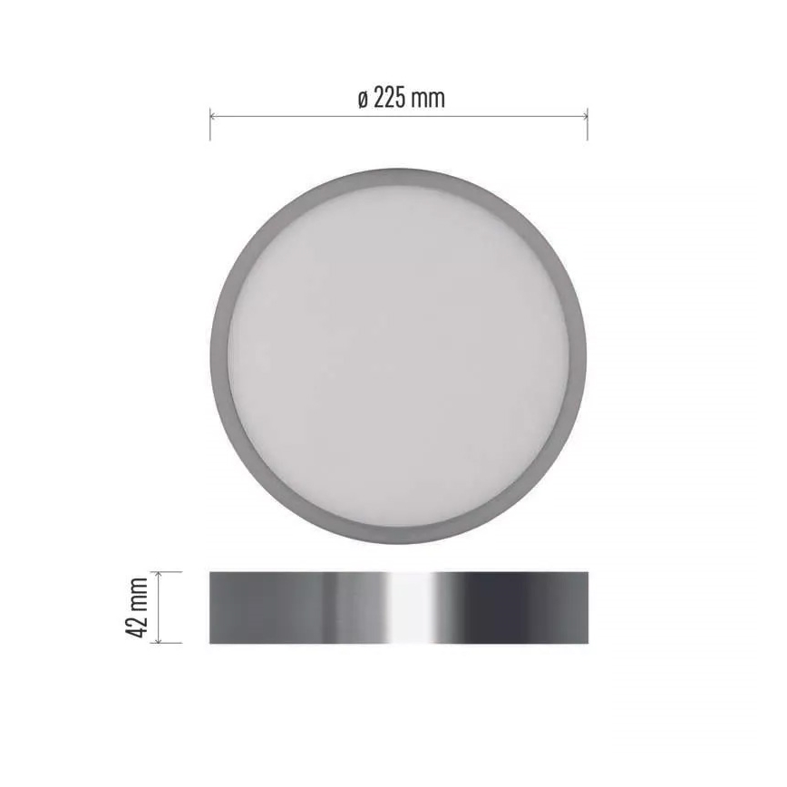 LED Stropné svietidlo NEXXO LED/21W/230V 3000/3500/4000K pr. 22,5 cm lesklý chróm