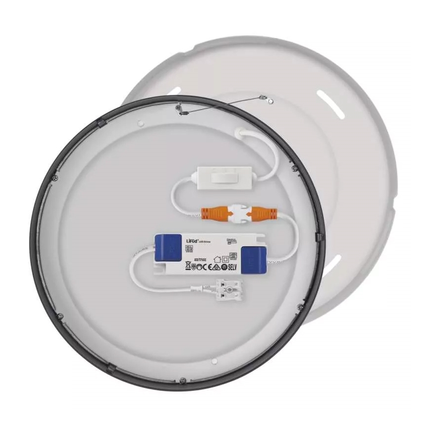 LED Stropné svietidlo NEXXO LED/21W/230V 3000/3500/4000K pr. 22,5 cm čierna
