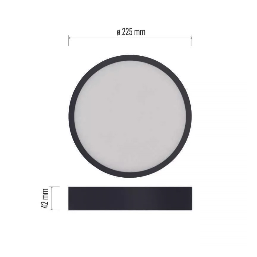 LED Stropné svietidlo NEXXO LED/21W/230V 3000/3500/4000K pr. 22,5 cm čierna