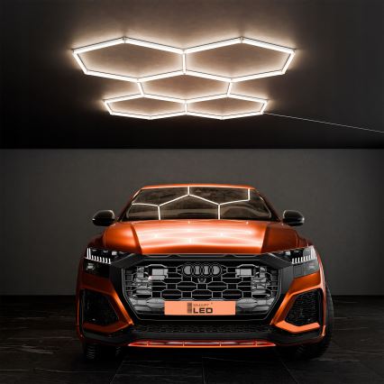 LED Stropné svietidlo HEXAGON LED/240W/85-265V 4000K 298x209 cm CRI 90 IP54 biela