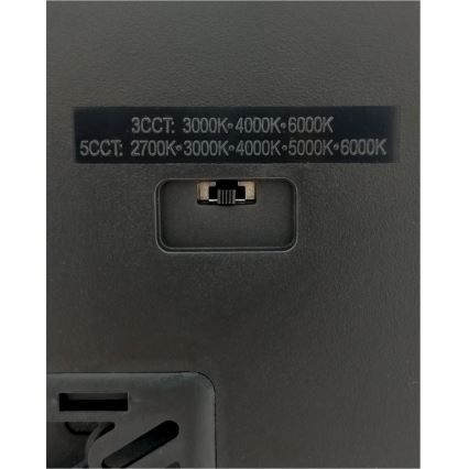 LED Stropné svietidlo LED/24W/230V 3000/4000/6500K 30x30 cm čierna