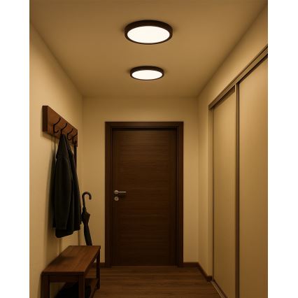 LED stropné svietidlo LED/24W/230V 3000/4000/6500K pr. 30 cm hnedé