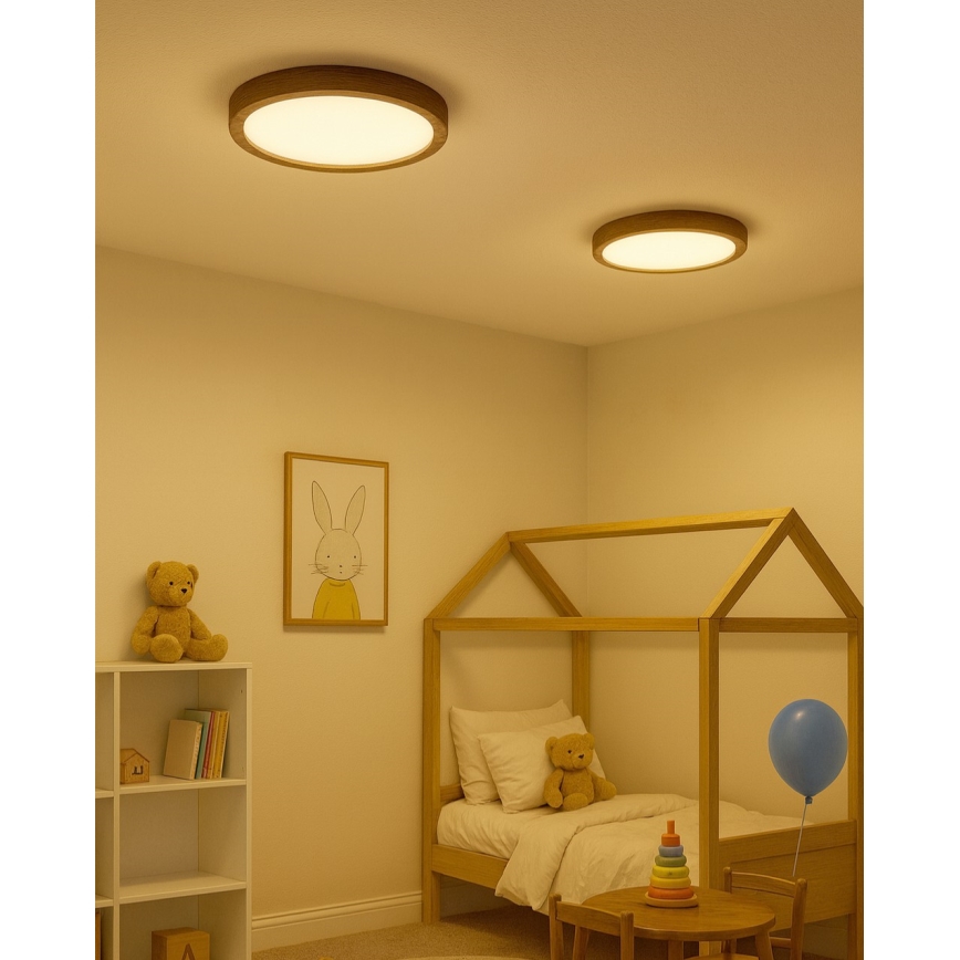 LED stropné svietidlo LED/24W/230V 3000/4000/6500K pr. 30 cm hnedé