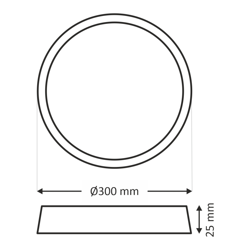 LED stropné svietidlo LED/24W/230V 3000/4000/6500K pr. 30 cm hnedé