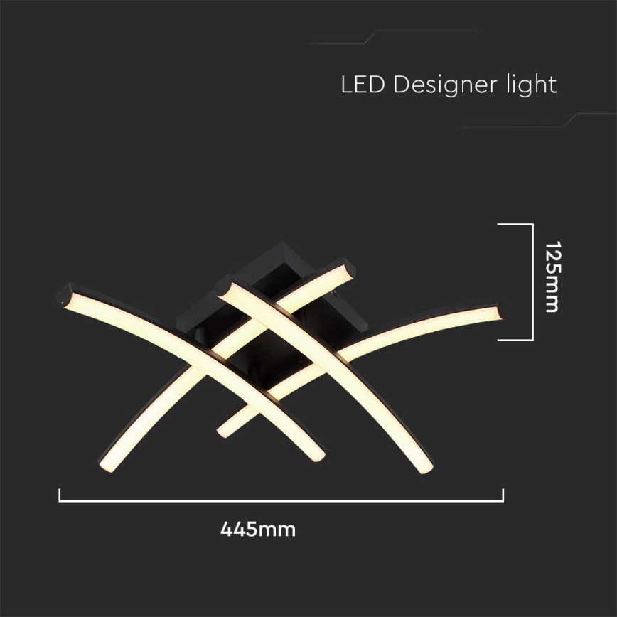 LED Stropné svietidlo LED/24W/230V 3000K čierna