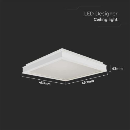 LED Stropné svietidlo LED/24W/230V 4000K 45x45 cm biela