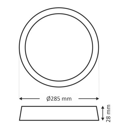 LED Stropné svietidlo LED/24W/230V 4200K pr. 28,5 cm biela
