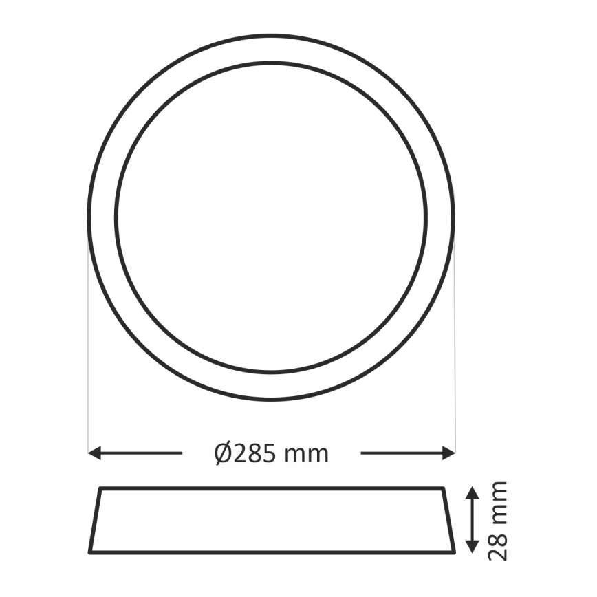 LED Stropné svietidlo LED/24W/230V 4200K pr. 28,5 cm biela