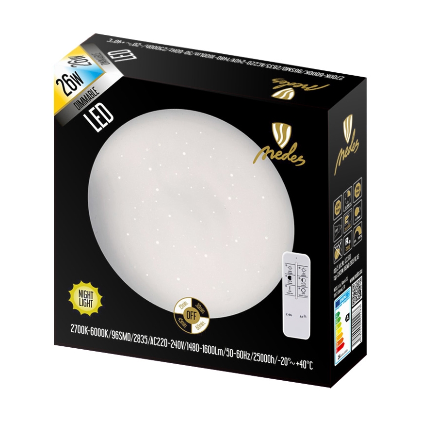 Nedes LCL533 - LED stropné svietidlo STARS LED/26W/230V stmievateľné