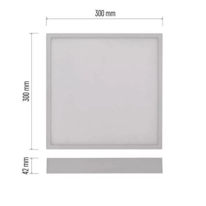 LED Stropné svietidlo NEXXO LED/28,5W/230V 3000/3500/4000K 30x30 cm biela
