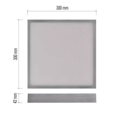 LED Stropné svietidlo NEXXO LED/28,5W/230V 3000/3500/4000K 30x30 cm matný chróm