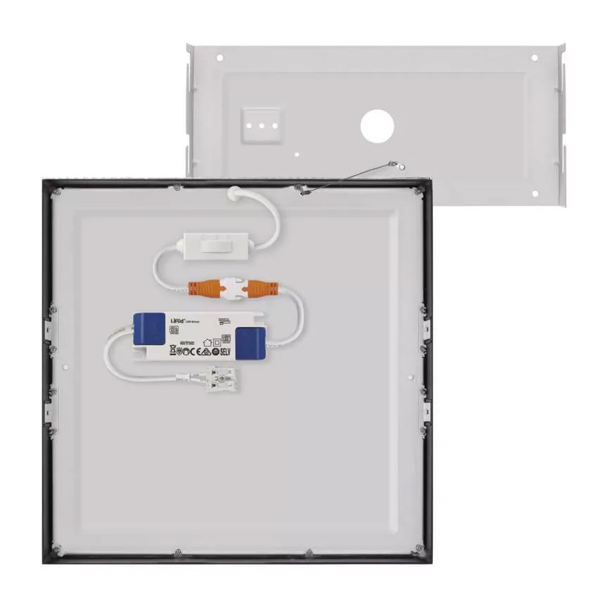 LED Stropné svietidlo NEXXO LED/28,5W/230V 3000/3500/4000K 30x30 cm čierna