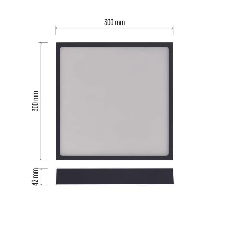 LED Stropné svietidlo NEXXO LED/28,5W/230V 3000/3500/4000K 30x30 cm čierna