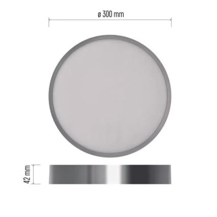 LED Stropné svietidlo NEXXO LED/28,5W/230V 3000/3500/4000K pr. 30 cm lesklý chróm