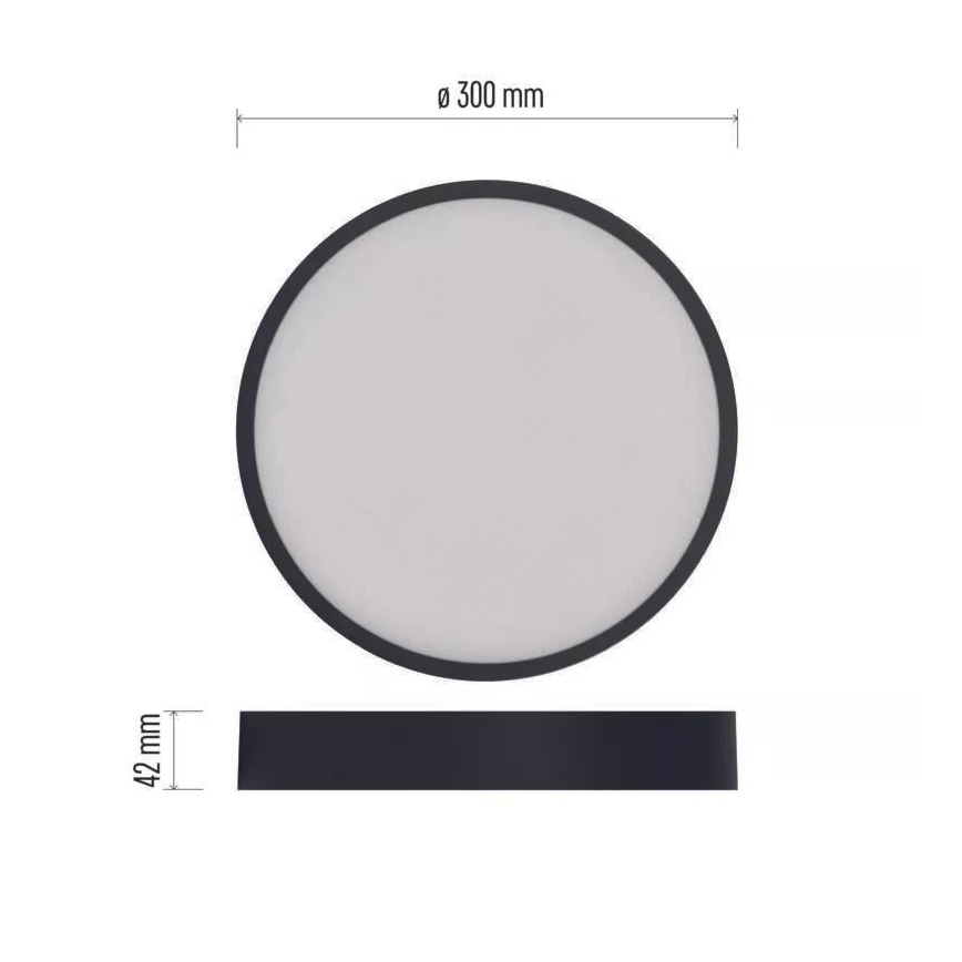 LED Stropné svietidlo NEXXO LED/28,5W/230V 3000/3500/4000K pr. 30 cm čierna
