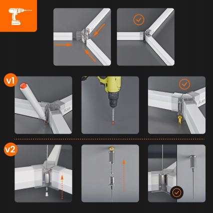 LED stropné svietidlo HEXAGON LED/280W/85-265V 6500K 313x298 cm CRI 90 IP54 biela