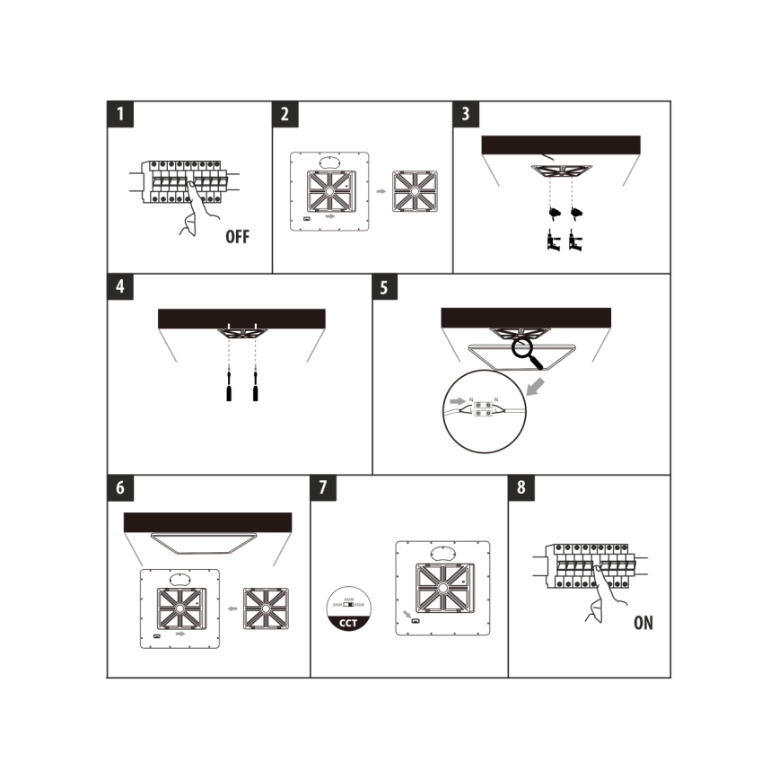 LED stropné svietidlo LED/32W/230V 3000/4000/6500K 40x40 cm béžové