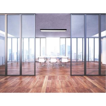 LED Stropné svietidlo LED/32W/230V 4000K 120x13 cm čierna