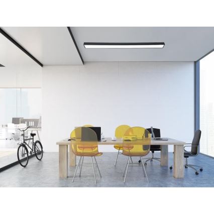 LED Stropné svietidlo LED/32W/230V 4000K 120x7 cm čierna
