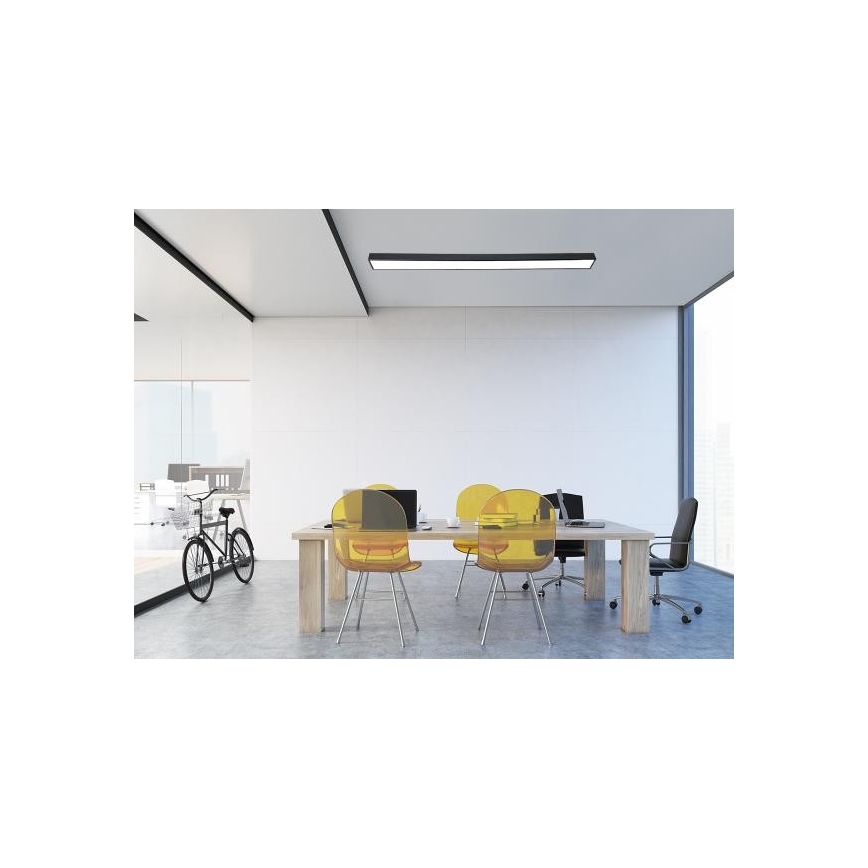 LED Stropné svietidlo LED/32W/230V 4000K 120x7 cm čierna